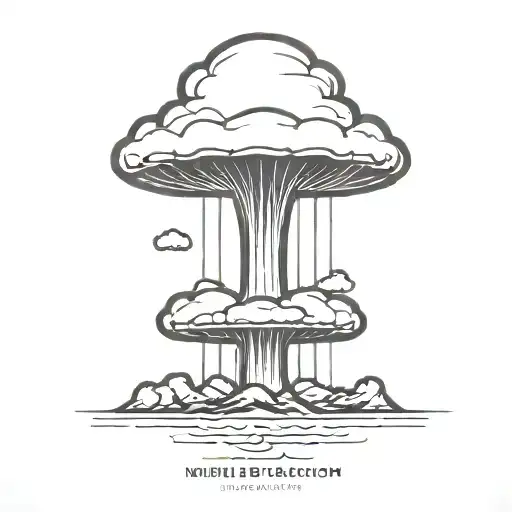 An Abstract Nuclear Explosion Mushroom Cloud