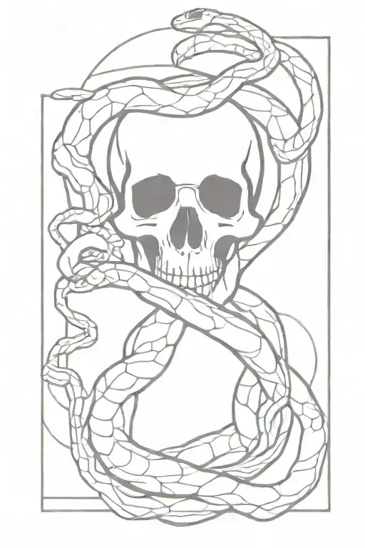Momento Mori And Snake Wrapped