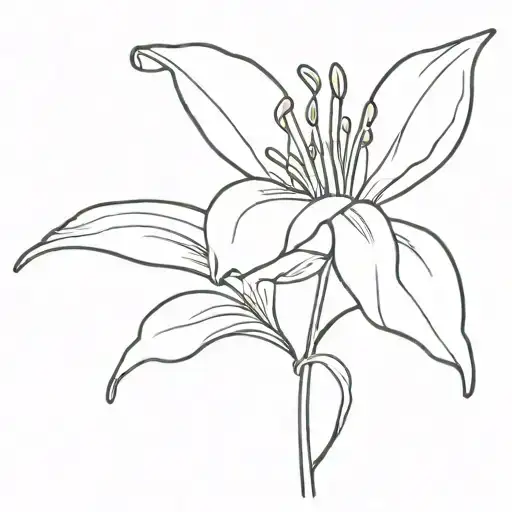 One Single Lily Flower