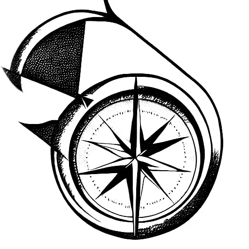 Compass With Cross As Needle