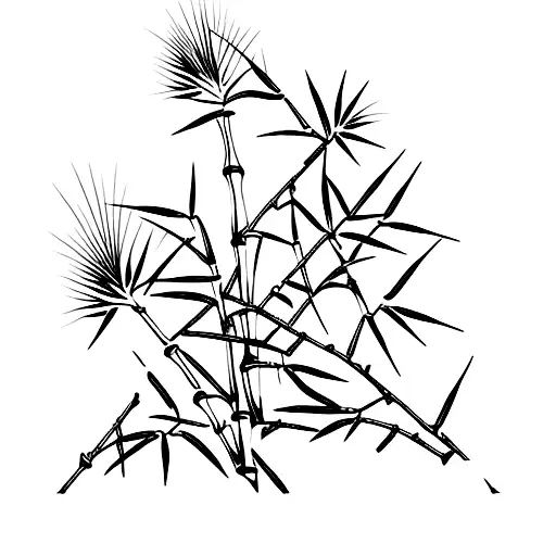 Bamboo Tree Outline
