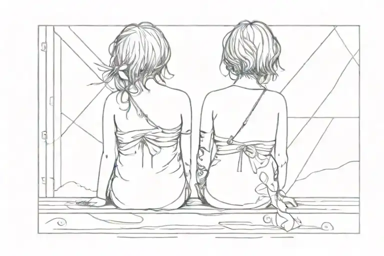 Little Girl Back Deck