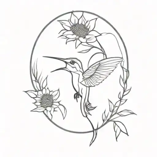 Sunflower Hummingbird