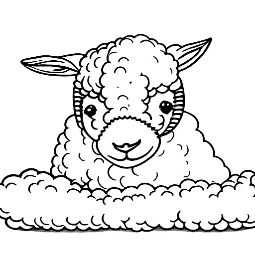 Baby Lamb Lying Down