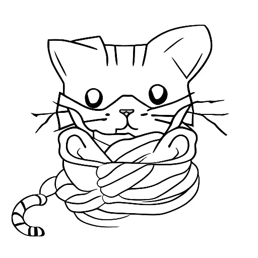 Semicolon With Cat And Yarn