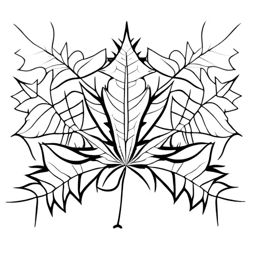 A Ghostly Silhouette Of A Cannabis Leaf Intertwined With Spooky Vines