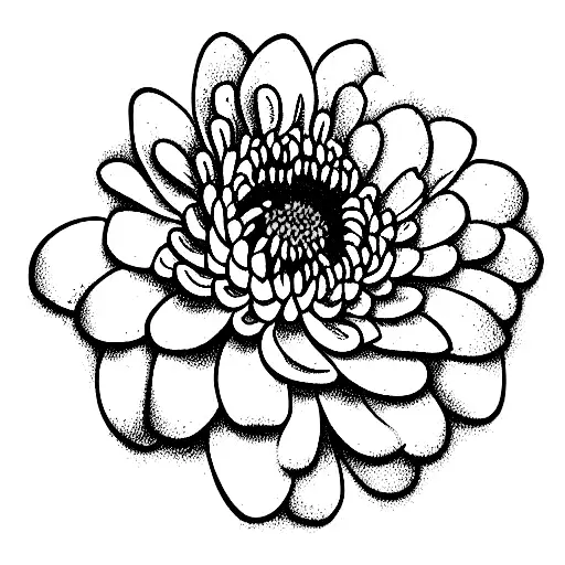 Chrysanthemum Bouquet Fine Line Small