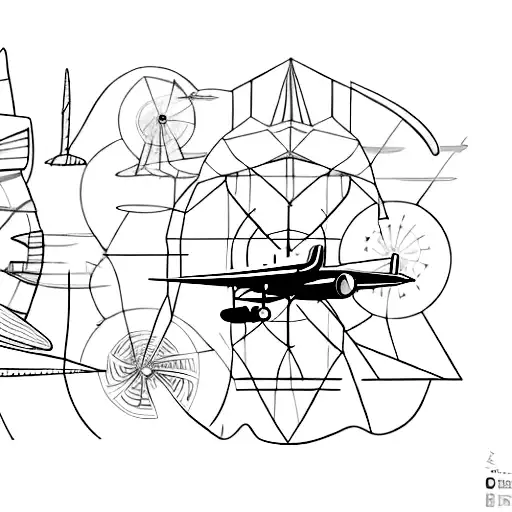 Mechanic Tools Forming The Shape Of An Airplane