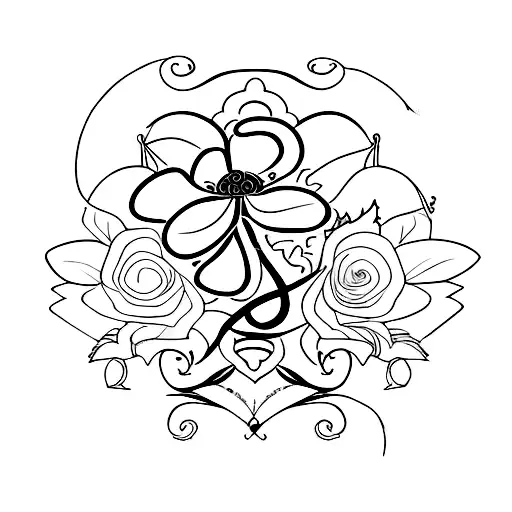 Fairy Connects Flower And Butterfly