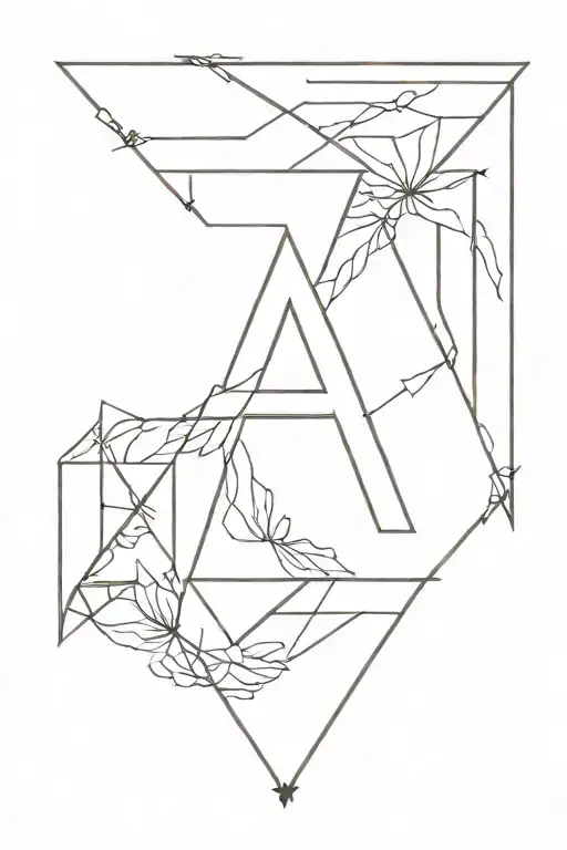 Letter A And R In Arrow Geometric