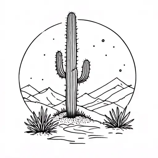 Cactus Desert Landscape