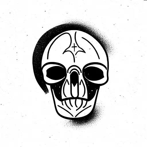 Man With Skull Riding A Horse