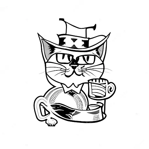 A Cat Drinking A Beer Wearing A New England Patriots Jersey