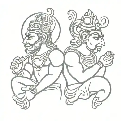 Hanuman Gada Shivji Damroo Krishna Chakra