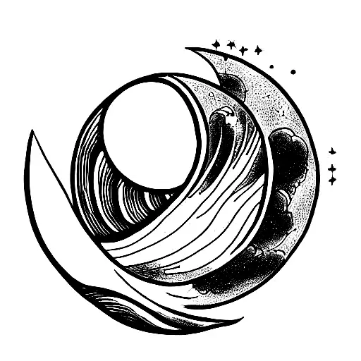 Moon Waves And Saturn