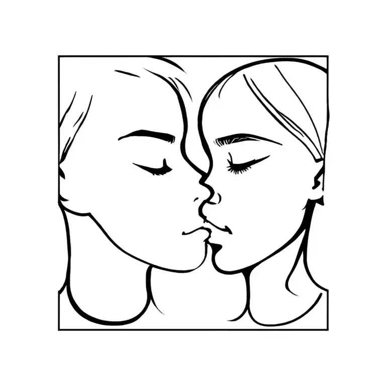 Face Silhouettes My Baby And I