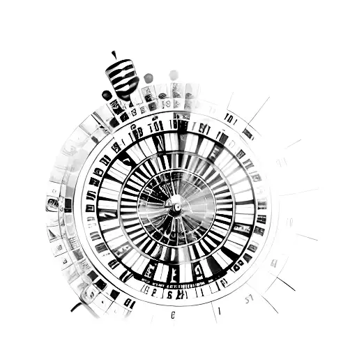 A Roulette Wheel With The Numbers Replaced By Symbols Representing Different Passions And Hobbies