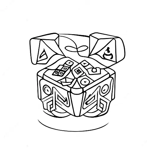 A Pair Of Dice With Symbols Representing Different Occupations