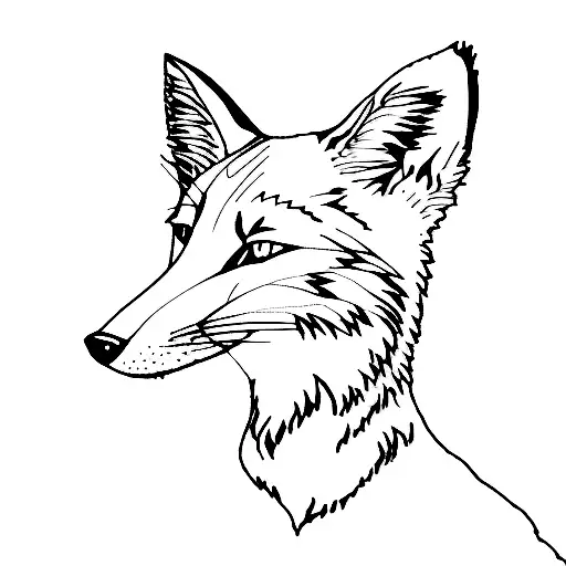 Map Of Ireland With A Silhouette Of A Fox