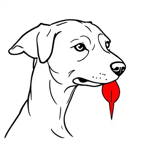 Smokey The Dog With A Cardinal On It's Nose