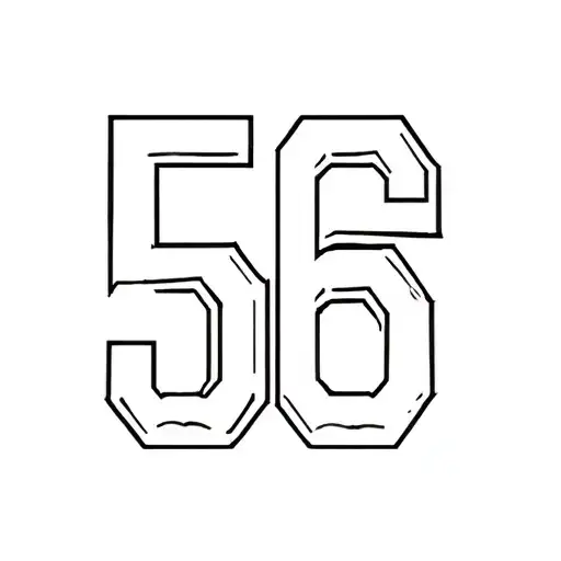 Number 56 Jersey Tattoo Mini