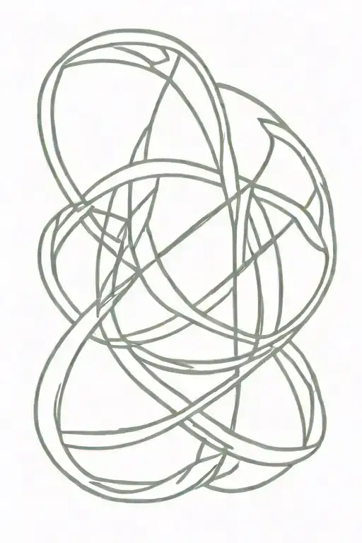 Fine Line Celtic Love Knot Intertwined