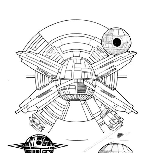 X Wings And Death Star