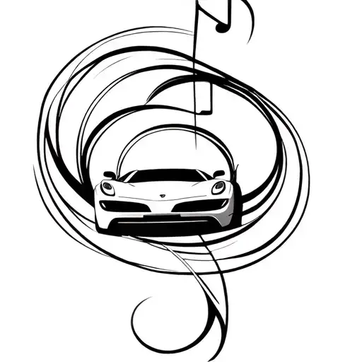 Car Turbo Morphing Into A Music Note