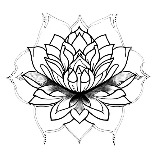 Karma Spinal Tattoo With A Lotus At The Top