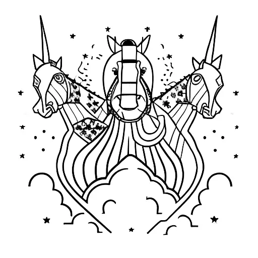 A Rebellious Horse Surrounded By A Minimalist Interpretation Of The Rebel Flag