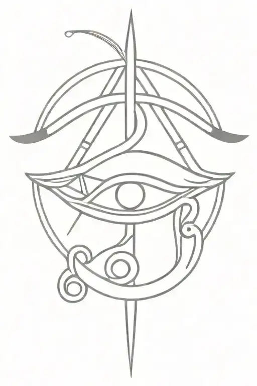 Eye Of Horus With Ankh Cross