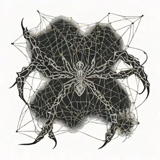 Delicate Spider Weaving A Web