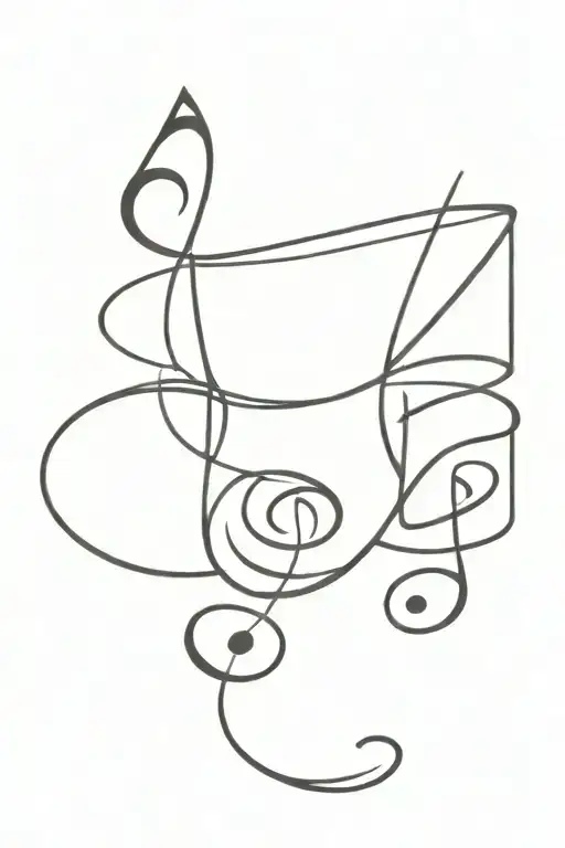 Music Note Intertwined