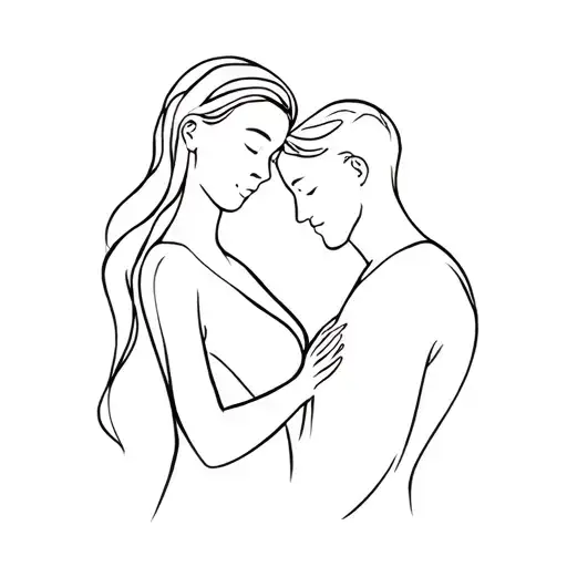 Mother And Son Tattoo Design