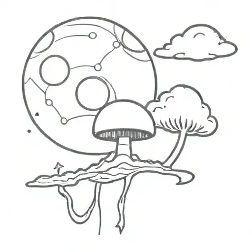 A View Of The Earth Form Outer Space With A Mushroom Cloud