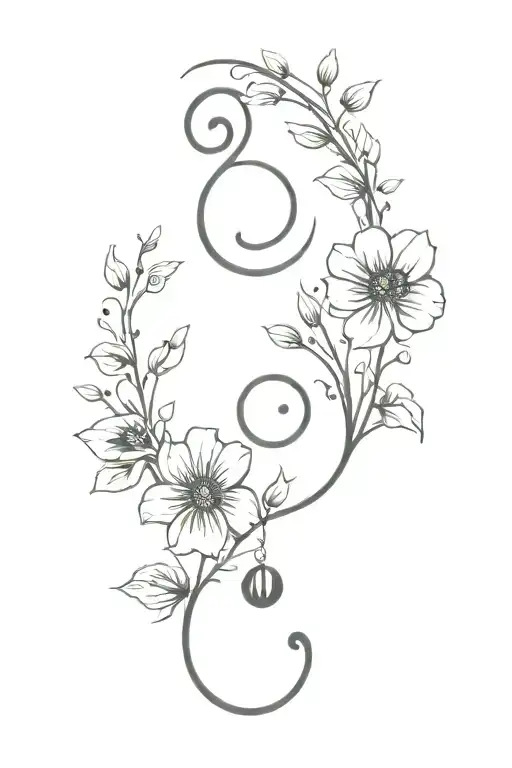 Semicolon Bell Flowers And Vines