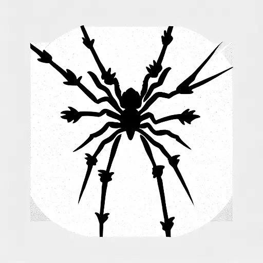 Web With Spider Going Down