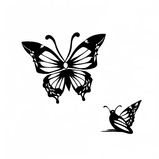Butterfly With Bird