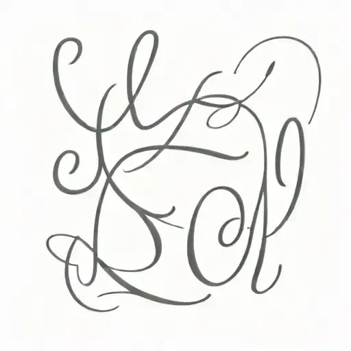 Minimalistic Script Letters L M