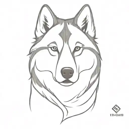 A Malamute Dog Sitting