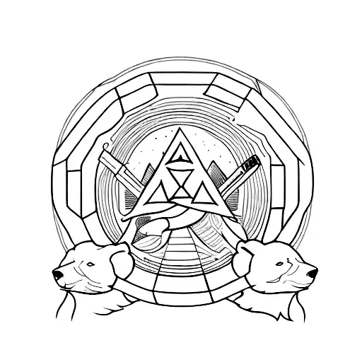 Hunter And Bear Valknut