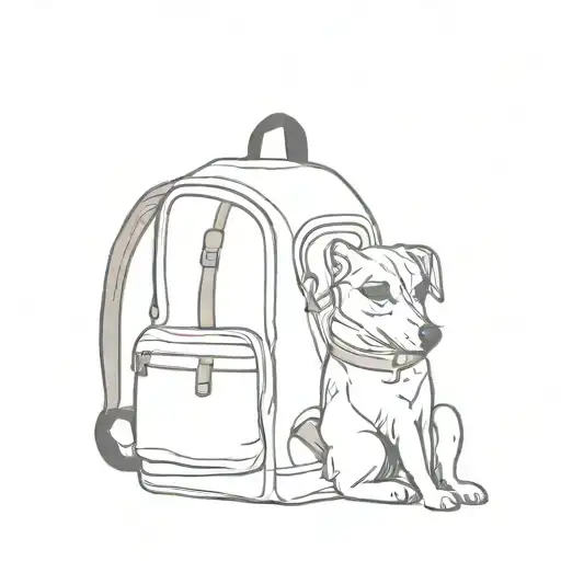Dog Inside A Backpack