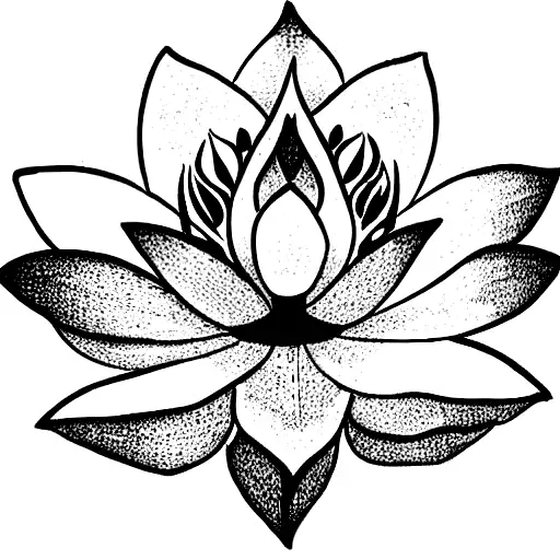 Lotus Flower With Name Phool And Saroj