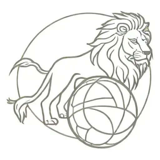 Lion And Basketball