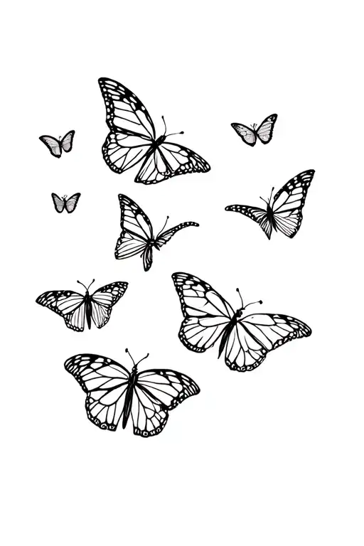 Monarch Butterflies Surrounding