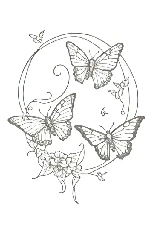 Moon Butterfly And Life And Death