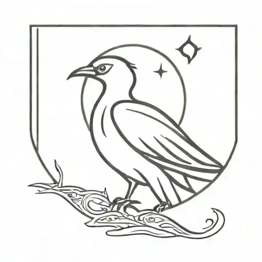 Moon Rising Phoenix Bird