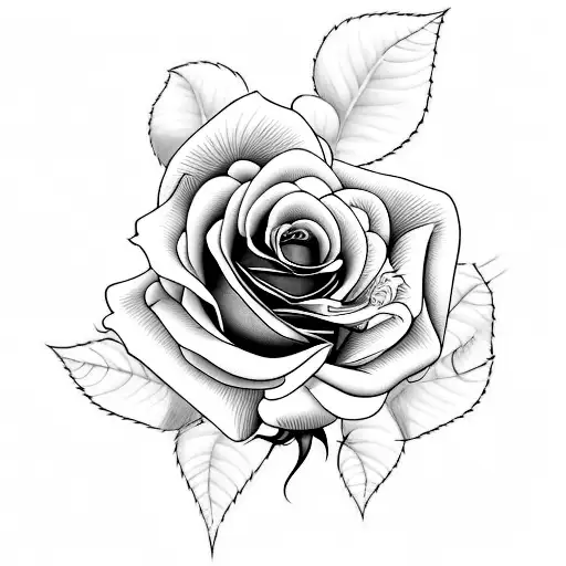 Rose With The Word Resuscitate In The Middle Of The Main Stem