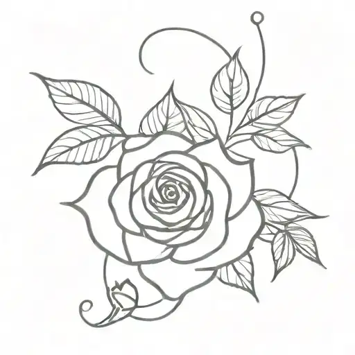 Rose And Vine Intertwined