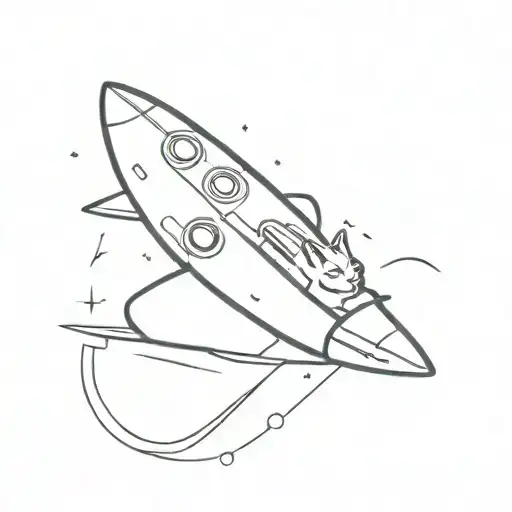Rocket Ship With Cat Inside